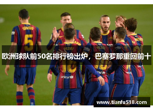 欧洲球队前50名排行榜出炉，巴塞罗那重回前十
